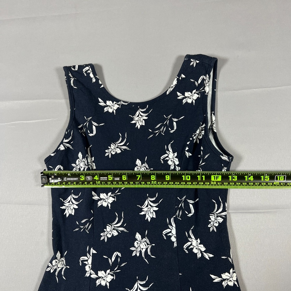 Forever 21 Mini Dress Womens S Navy White Floral Print Cotton Sleeveless Party - Picture 7 of 9